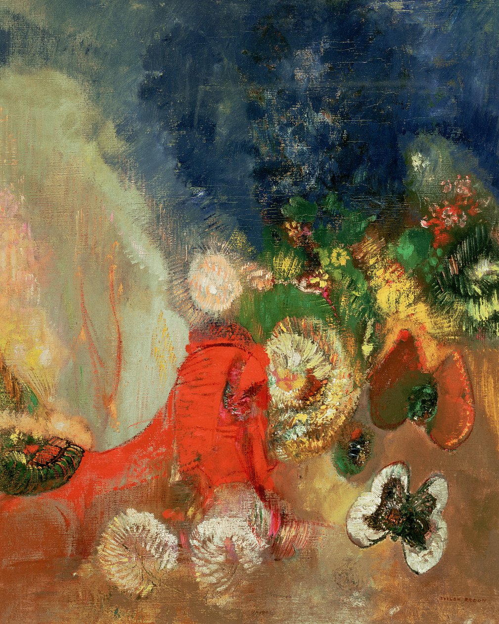 Die Rote Sphinx, ca. 1912 von Odilon Redon