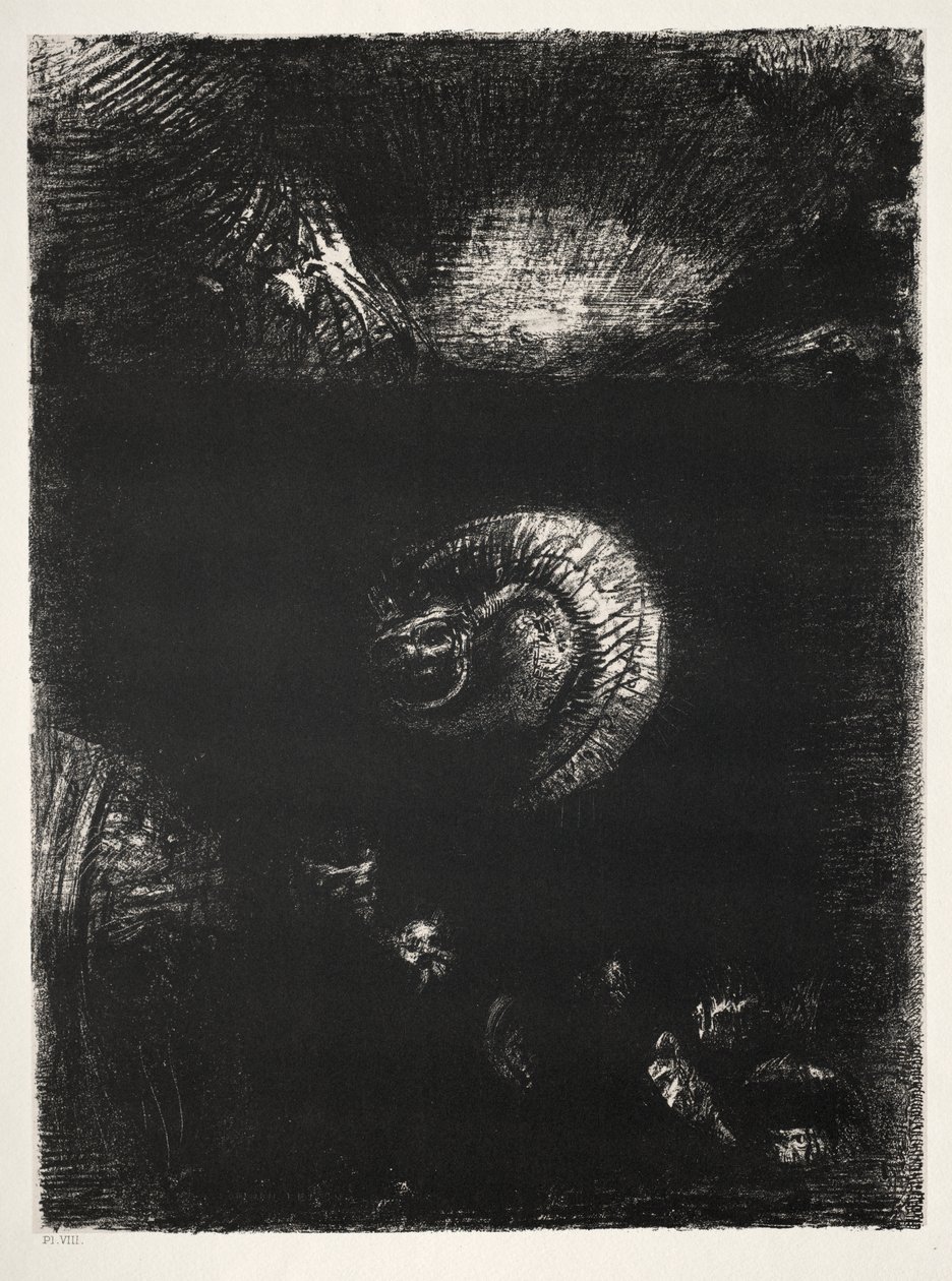 Und alle Arten von furchterregenden Kreaturen erheben sich von Odilon Redon
