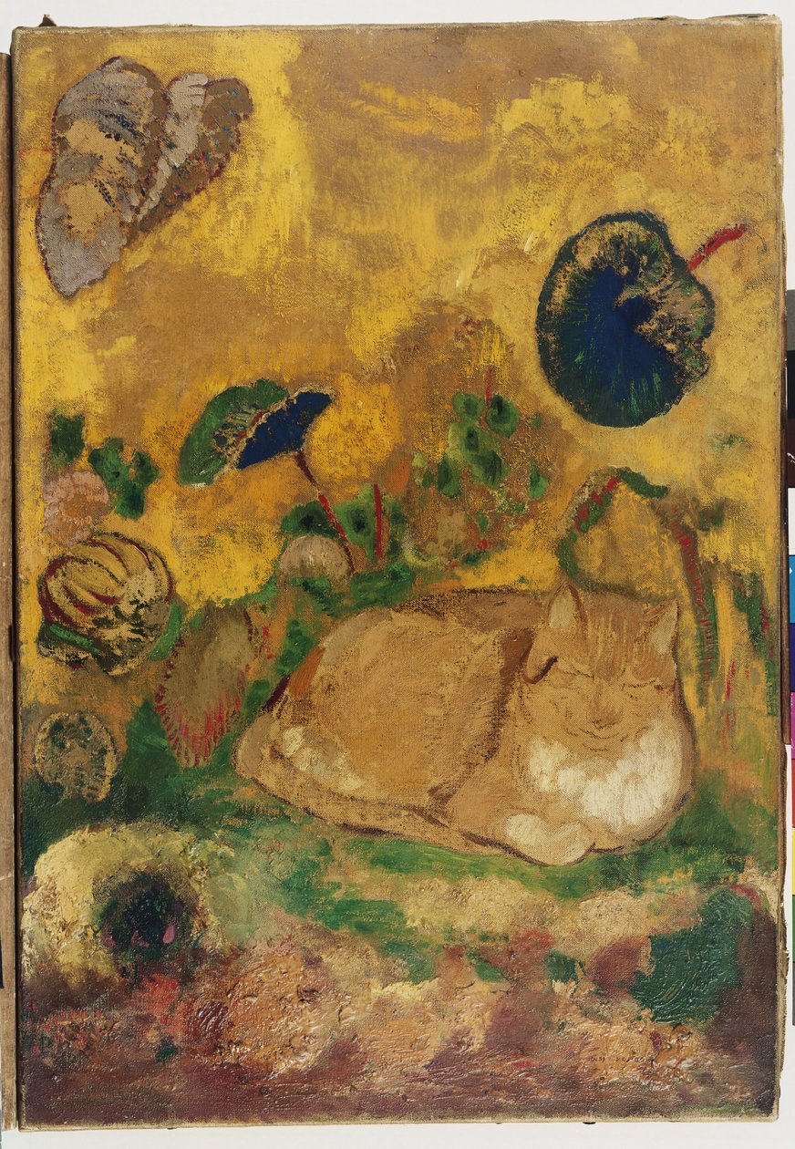 Bazon: Die Katze des Künstlers, 1905 von Odilon Redon