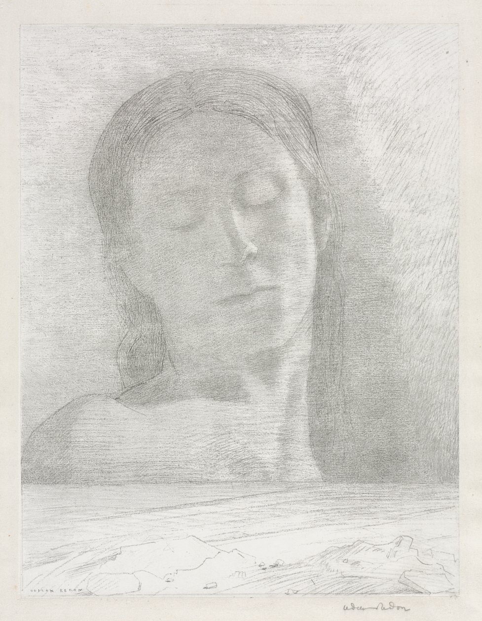 Geschlossene Augen von Odilon Redon