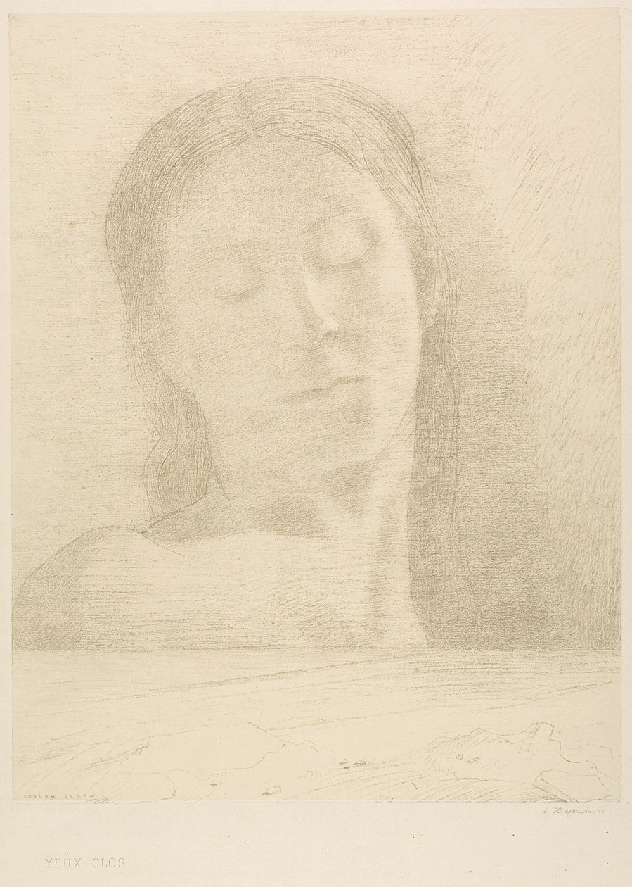 Geschlossene Augen von Odilon Redon