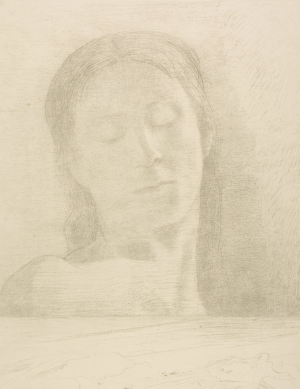 Geschlossene Augen von Odilon Redon