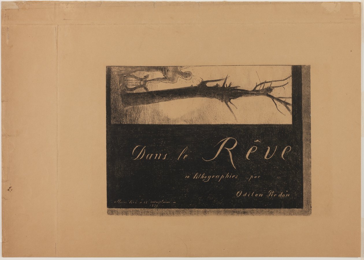 Deckblatt-Frontispiz, aus In Dreams von Odilon Redon