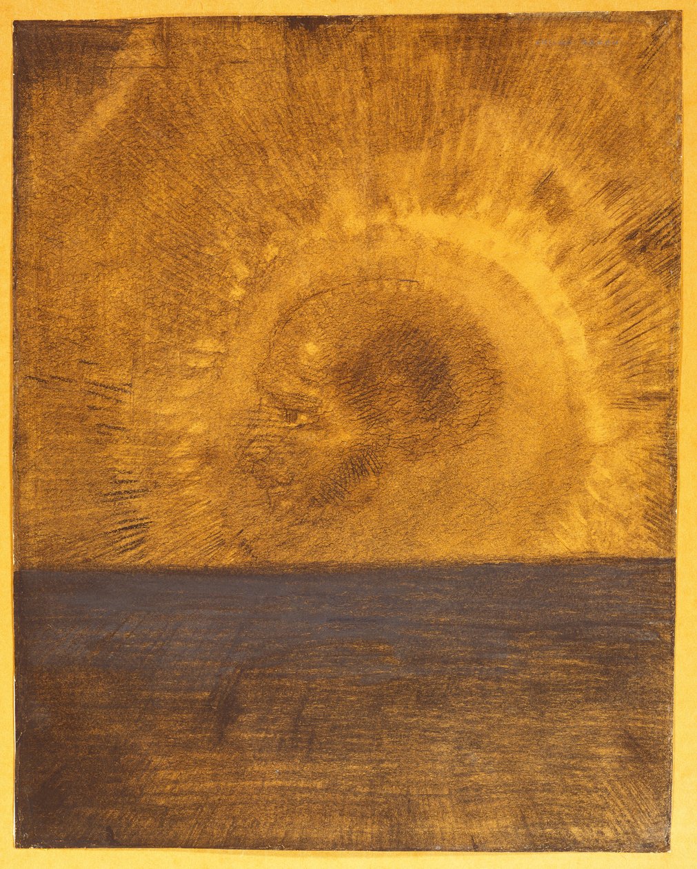 Schwebender Kopf, ca. 1885 von Odilon Redon