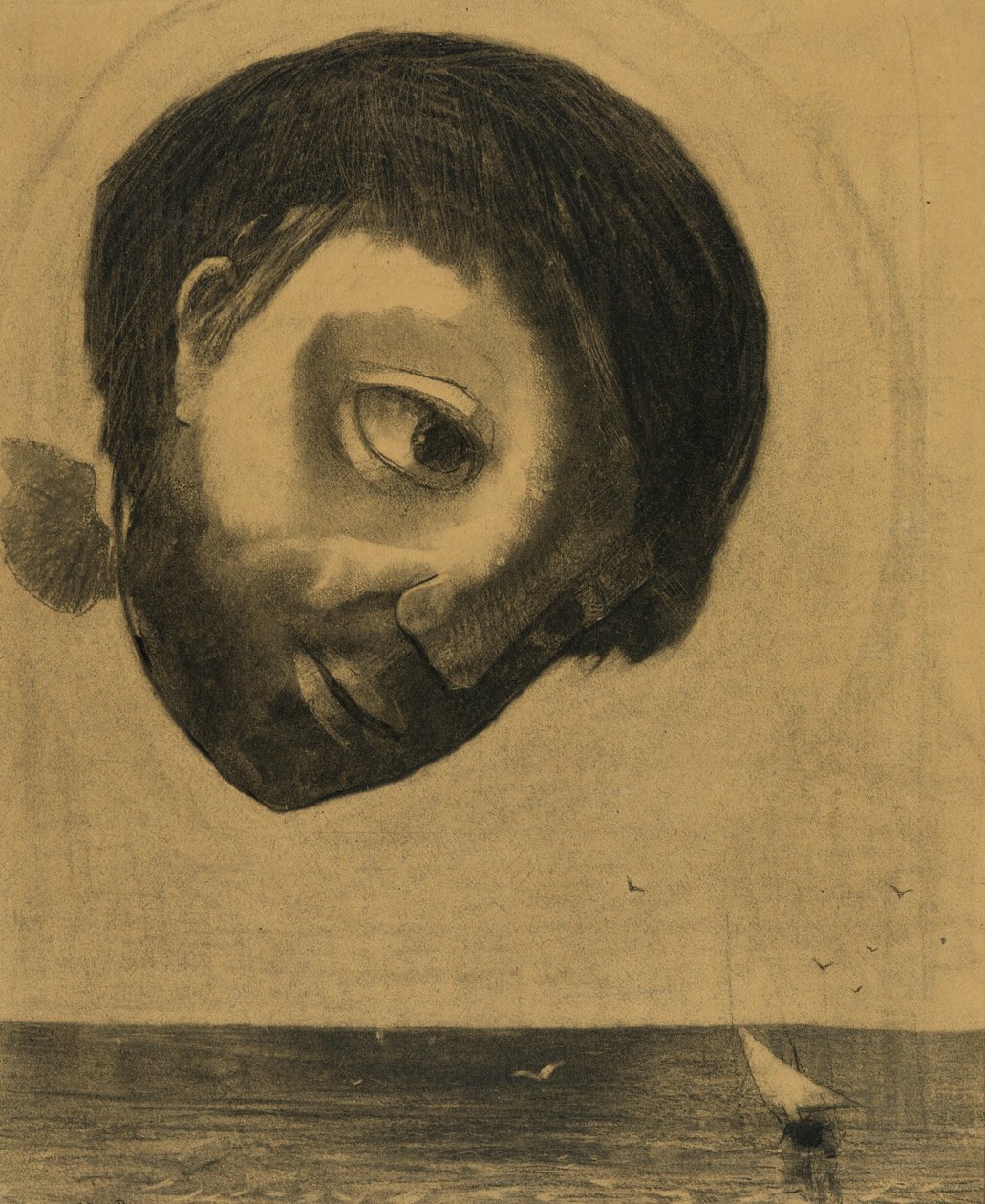 Schutzgeist der Gewässer, 1878 von Odilon Redon
