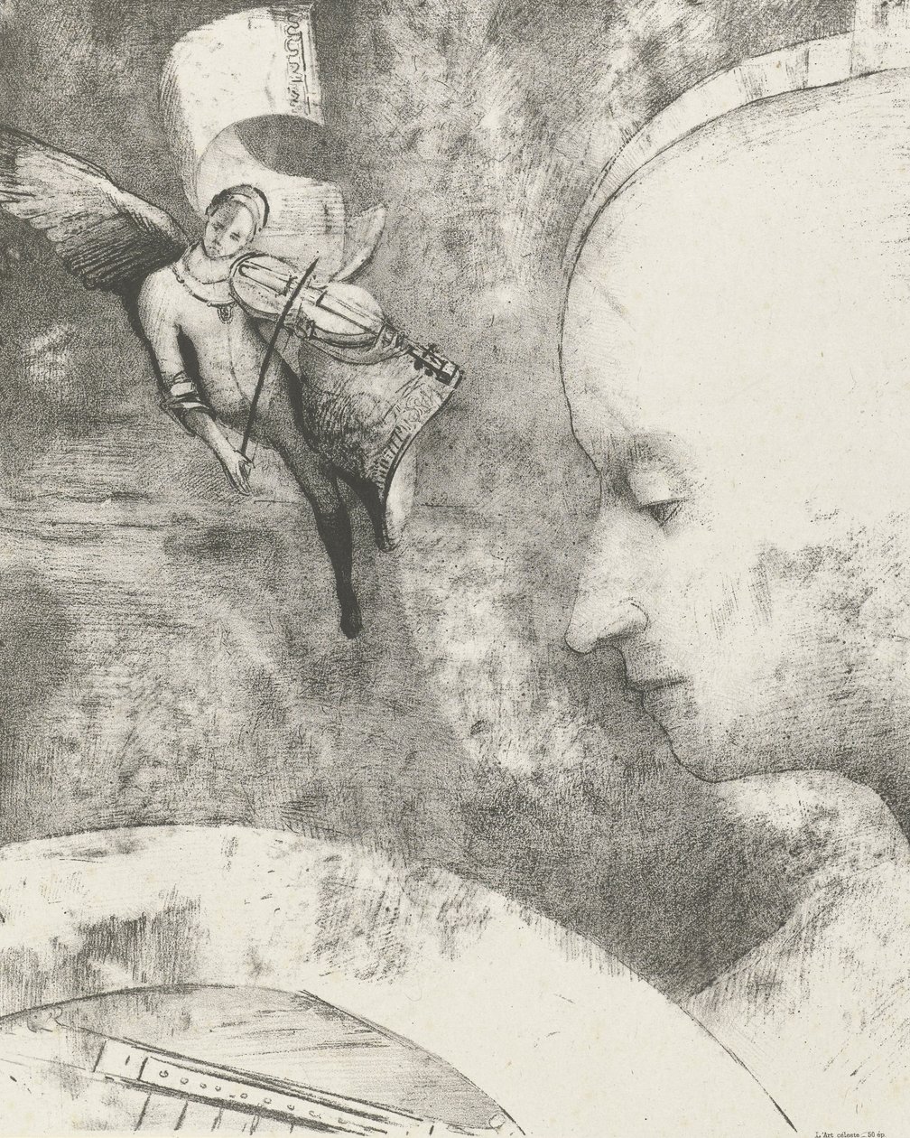 Himmlische Kunst, 1894 (Druck) von Odilon Redon