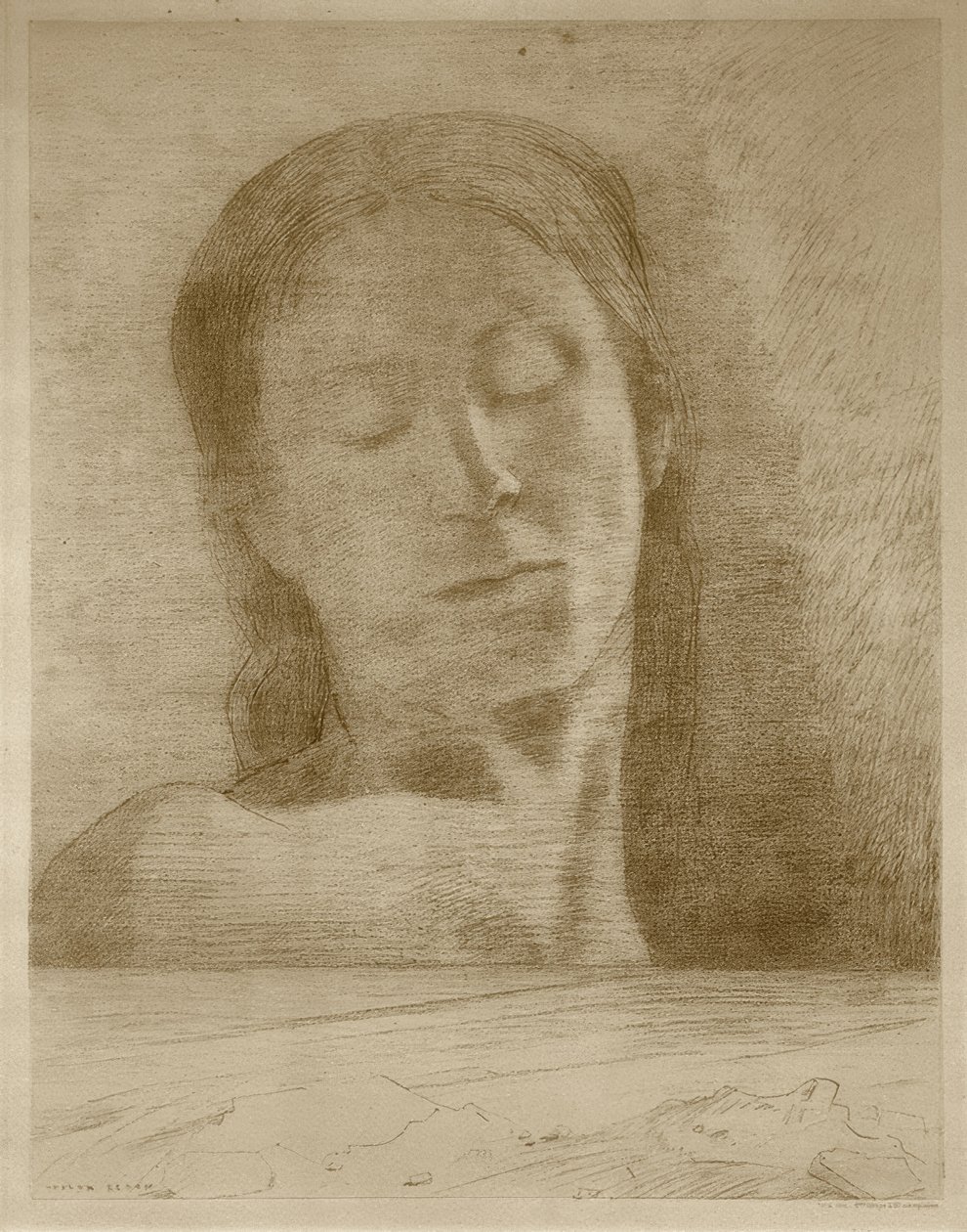 Die geschlossenen Augen von Odilon Redon