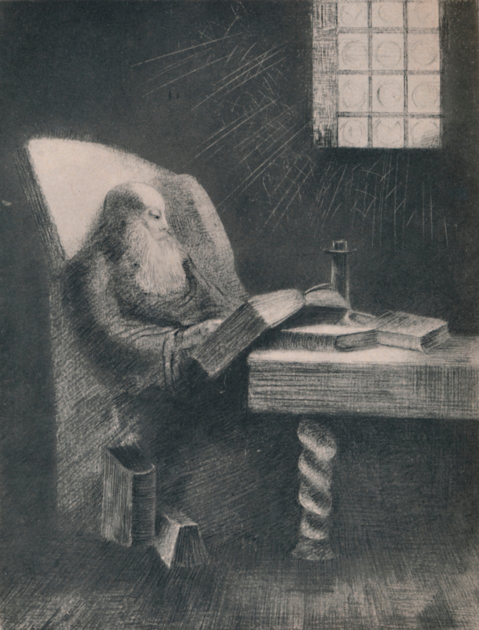 Die Leserin, um 1892, 1946 von Odilon Redon
