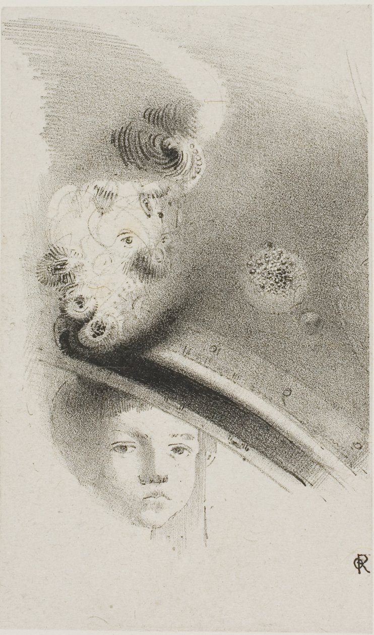 Unbetitelte Probelithographie von Odilon Redon
