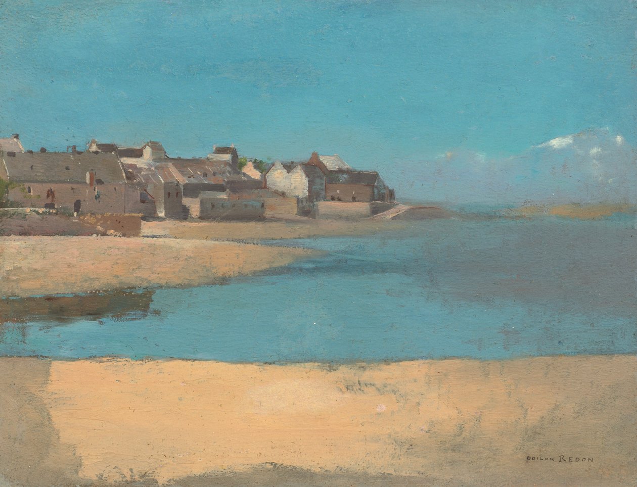 Dorf am Meer in der Bretagne von Odilon Redon