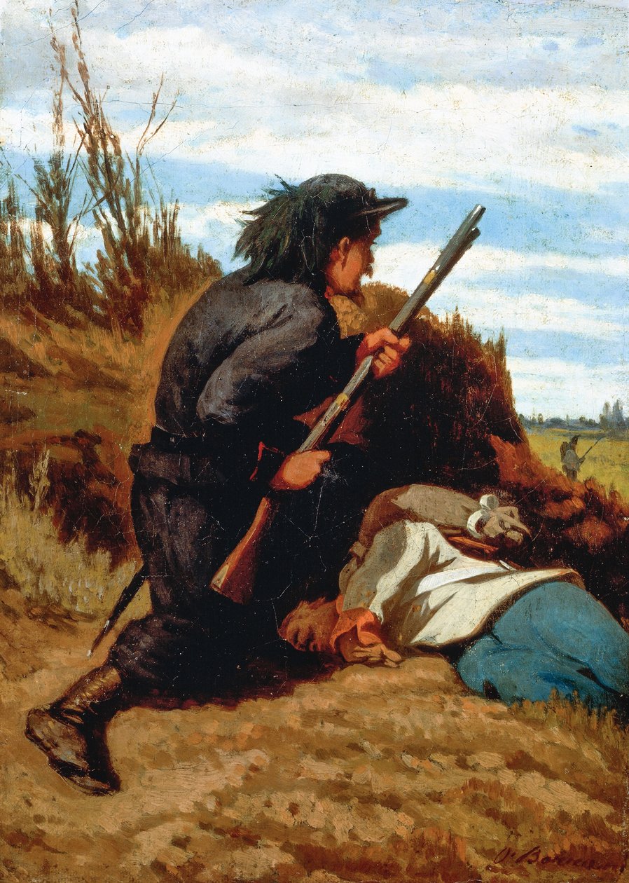 Soldat in den Schützengräben von Odoardo Borrani