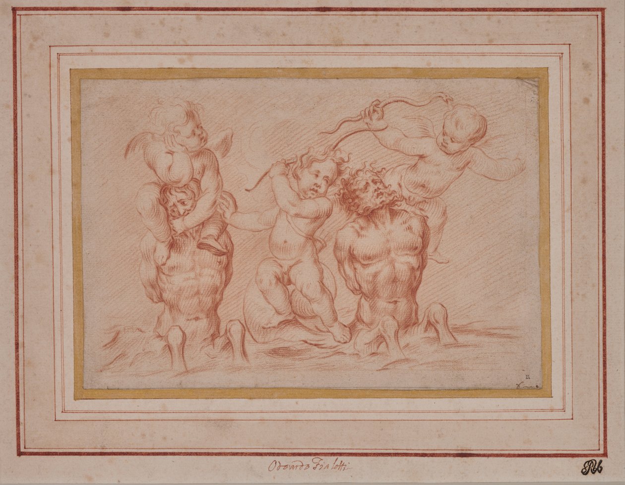 Tritonen und Putti von Odoardo Fialetti