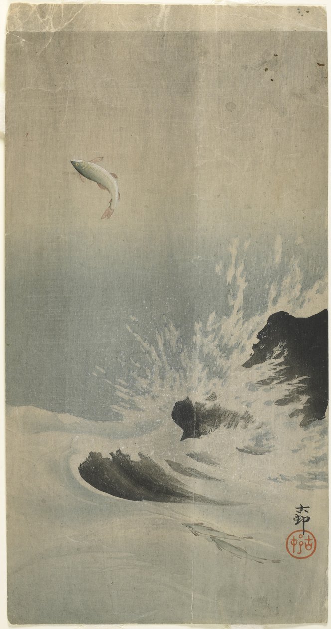 (Springender Fisch), vor 1912 von Ohara Koson