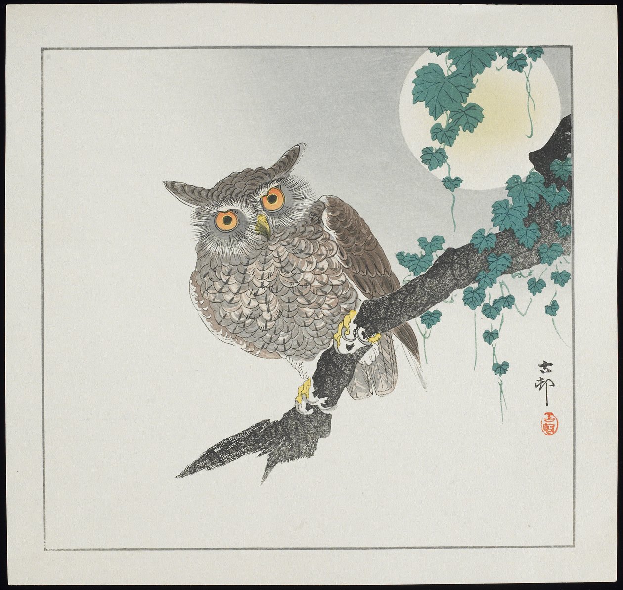 Eule, vor 1912 von Ohara Koson