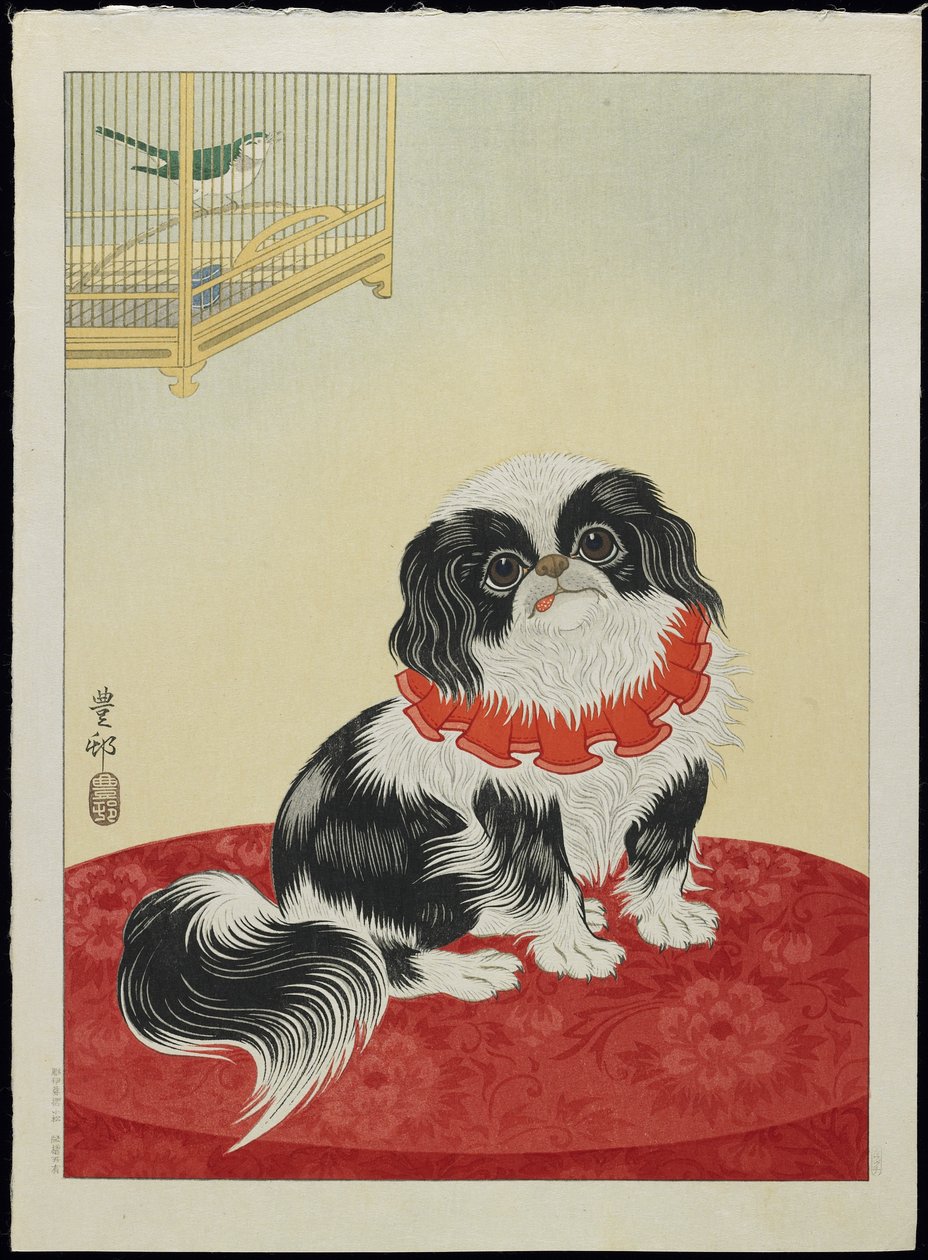 Mops, 1930er Jahre von Ohara Koson