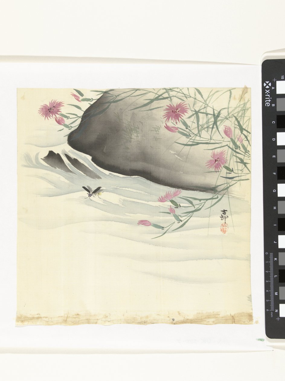 Blumen am Wasserufer von Ohara Koson