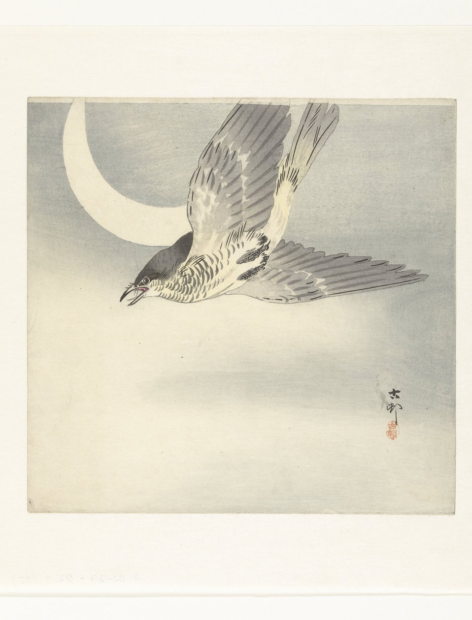 Kuckuck bei zunehmendem Mond von Ohara Koson