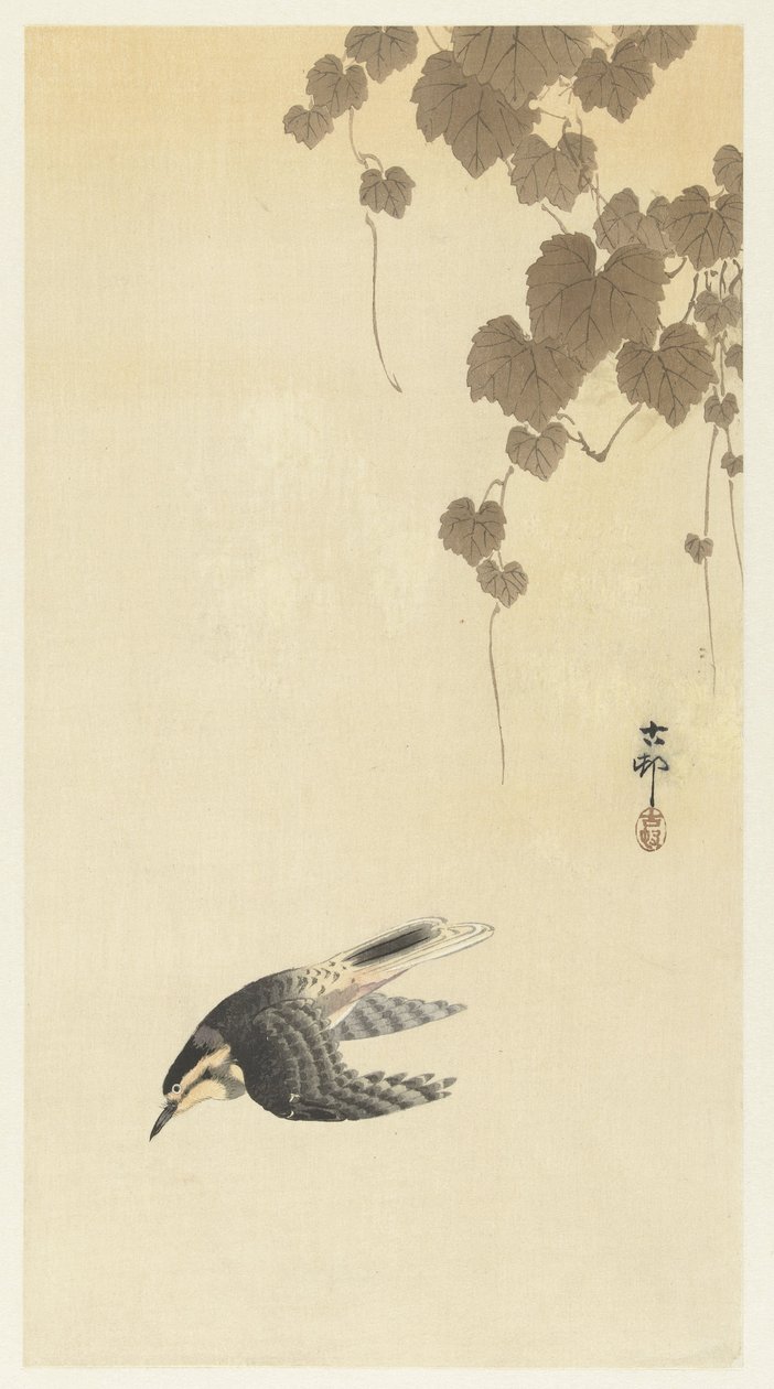 Vogel im Sturzflug von Ohara Koson