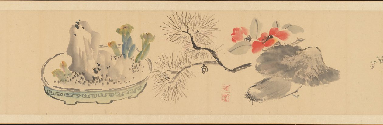 Brief mit Blumen, 1831 von Okada Hanko