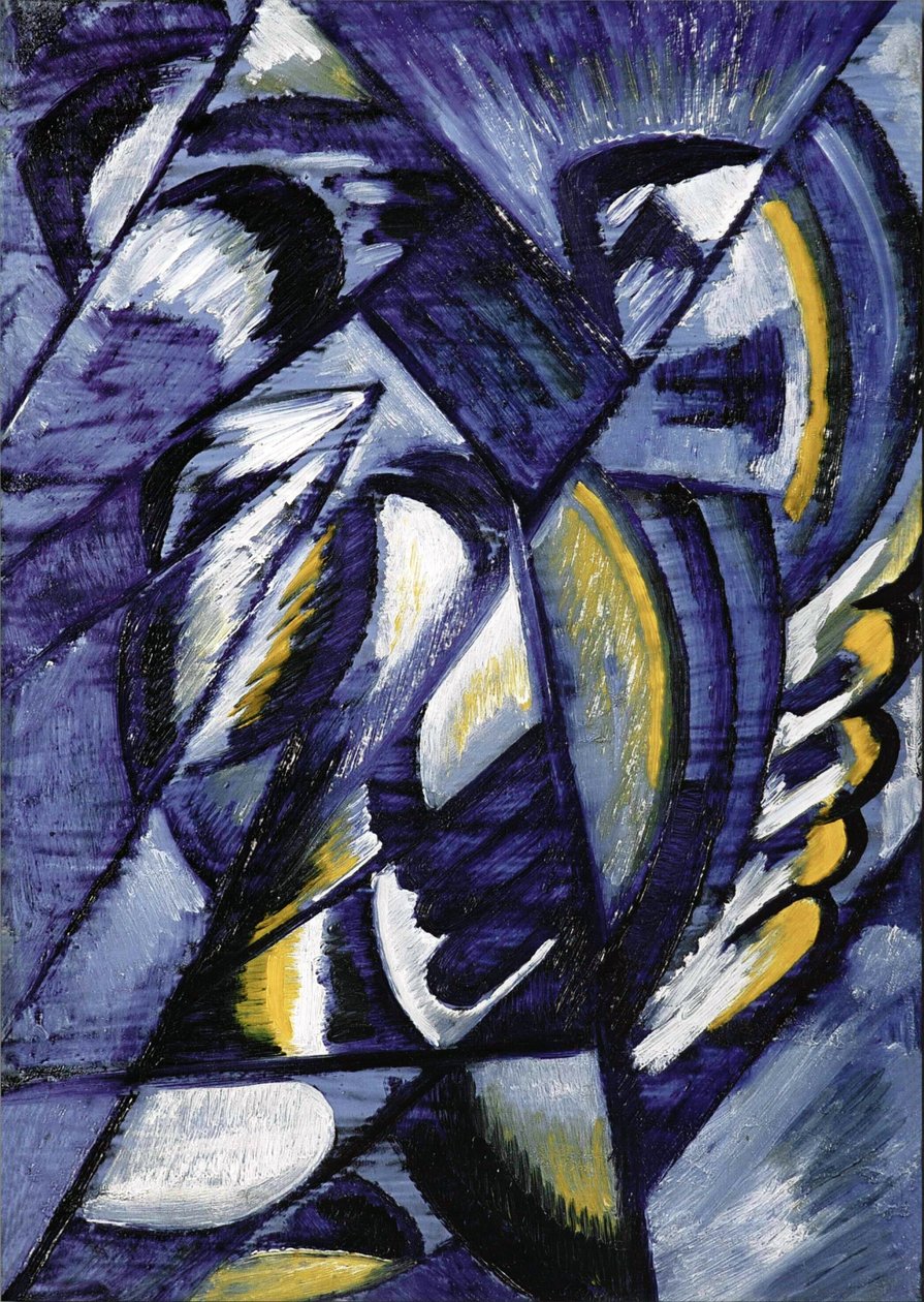 Blau auf Zinn von Olga Rozanova