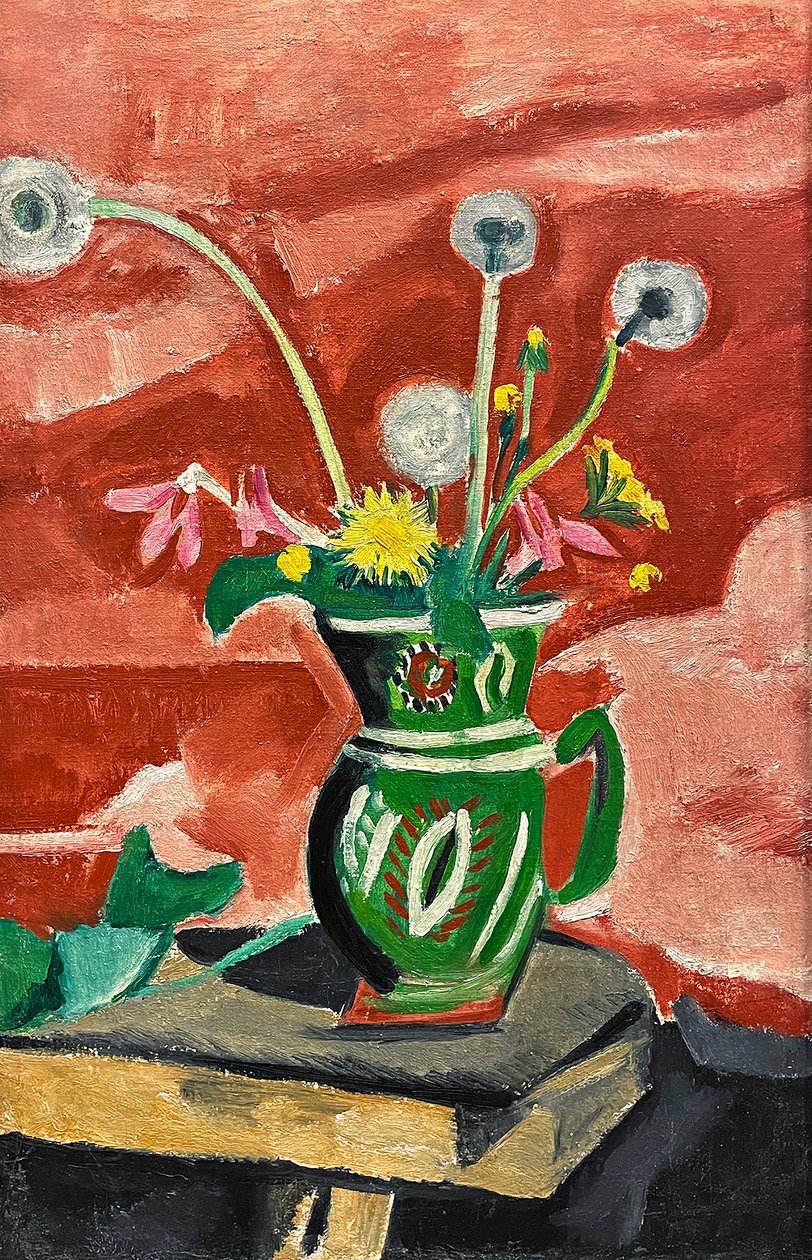 Krug mit Blumen von Olga Vladimirovna Rozanova