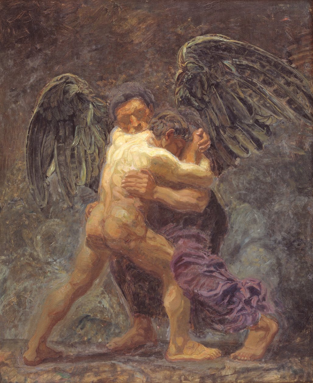 Jakob kämpft mit dem Engel von Oluf Hartmann