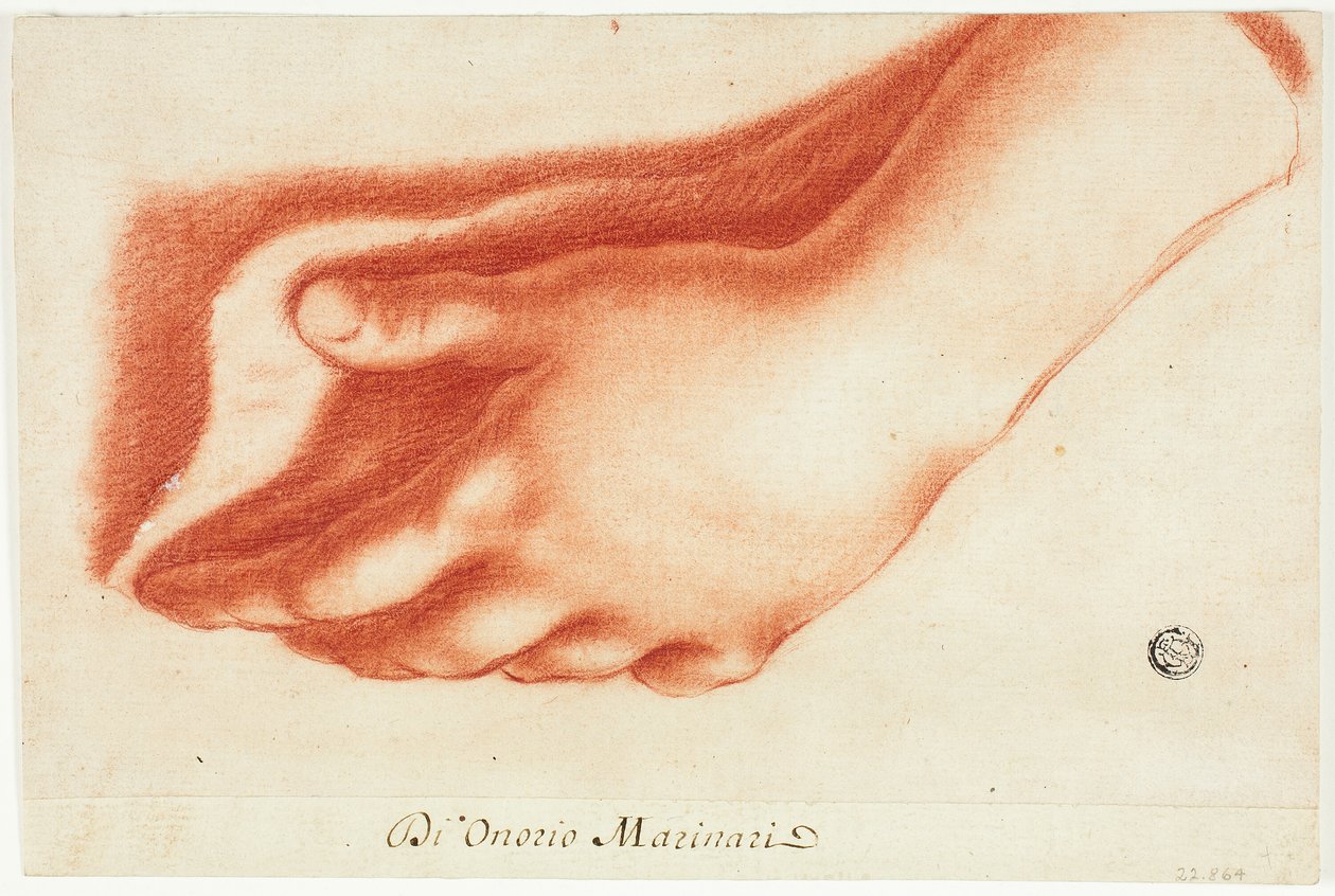Gipsabdruck der linken Hand von Onorio Marinari