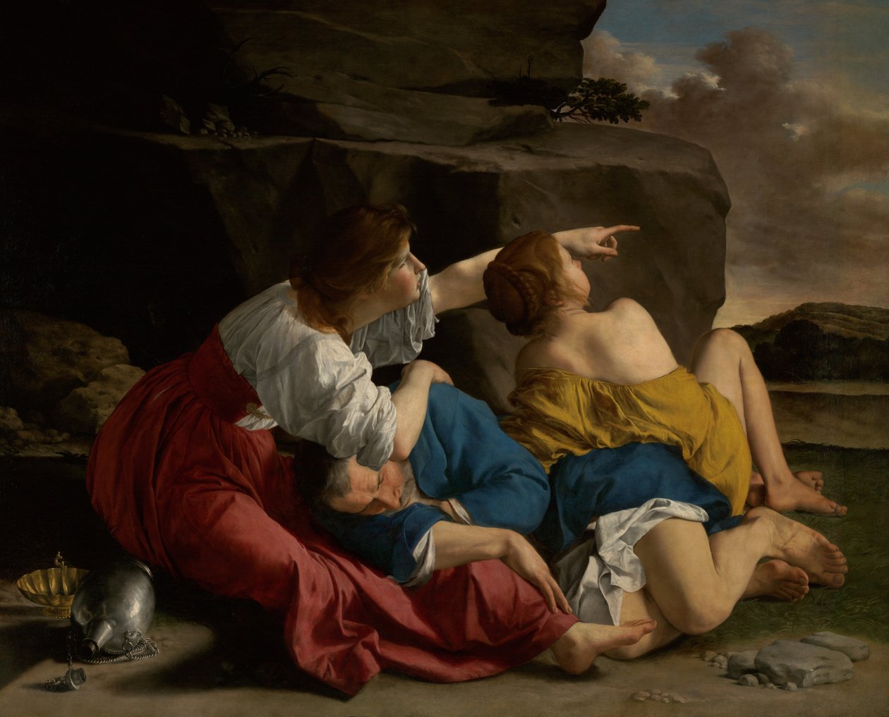Lot und seine Töchter von Orazio Gentileschi