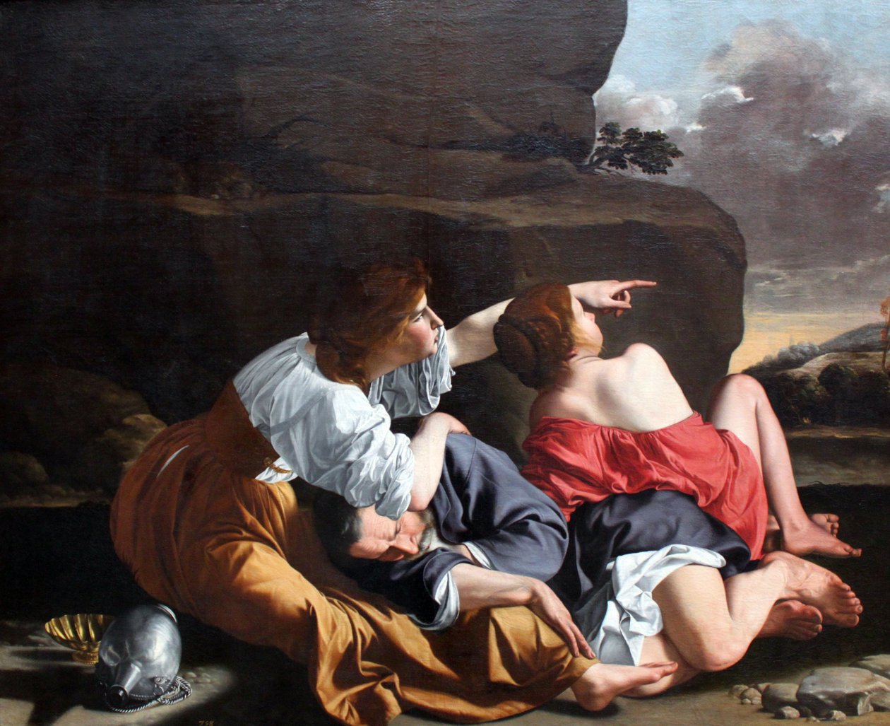 Lot und seine Töchter von Orazio Gentileschi