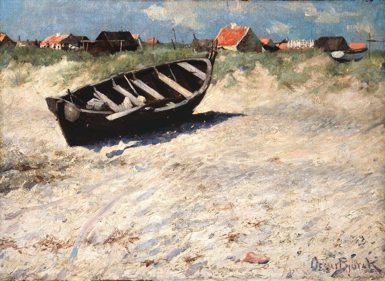 Boot am Südstrand von Skagen von Oscar Gustaf Bjorck