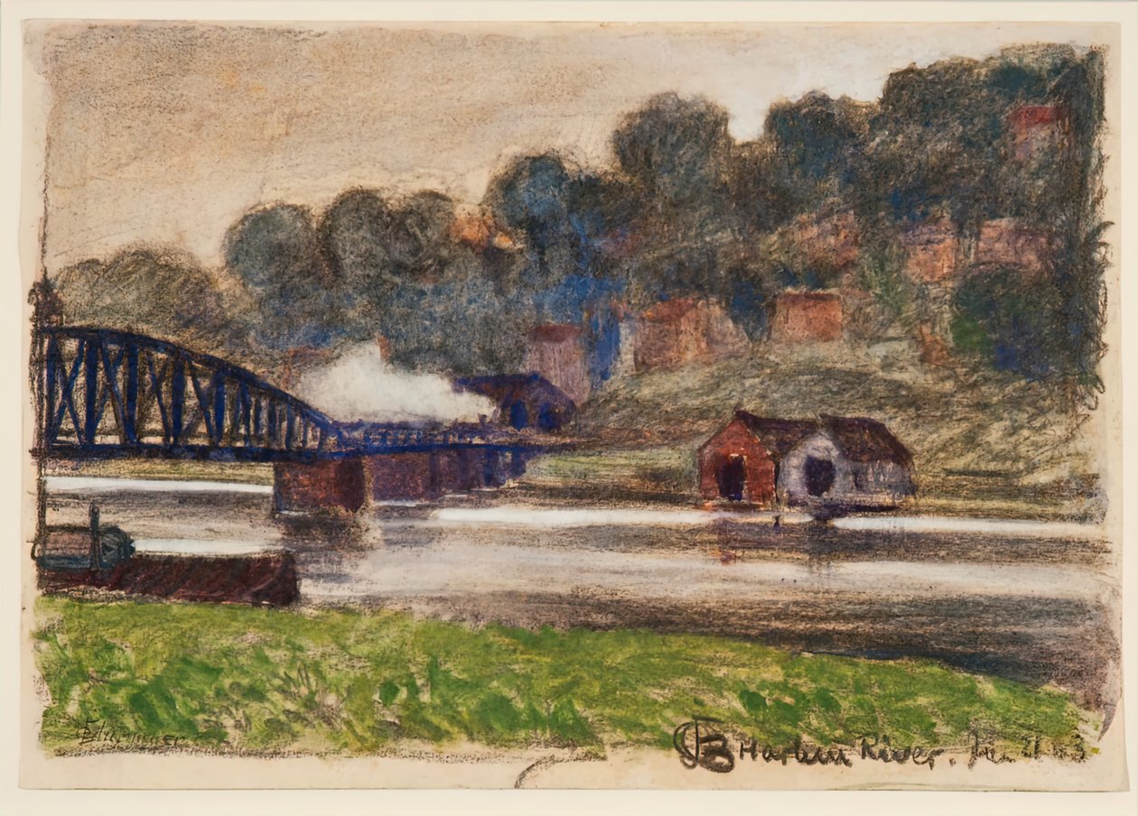 Harlem River, 21. Januar 1903 von Oscar Bluemner