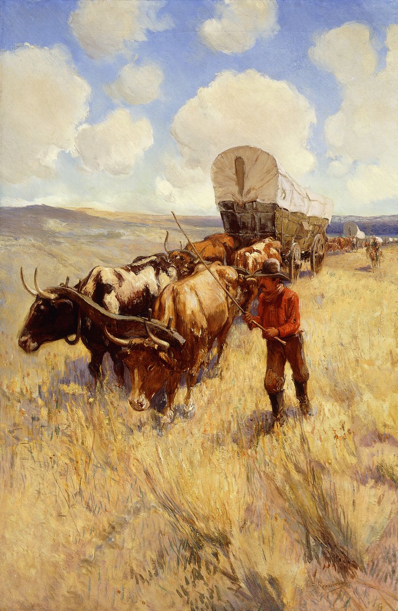 Planwagenzug von Oscar Edward Berninghaus