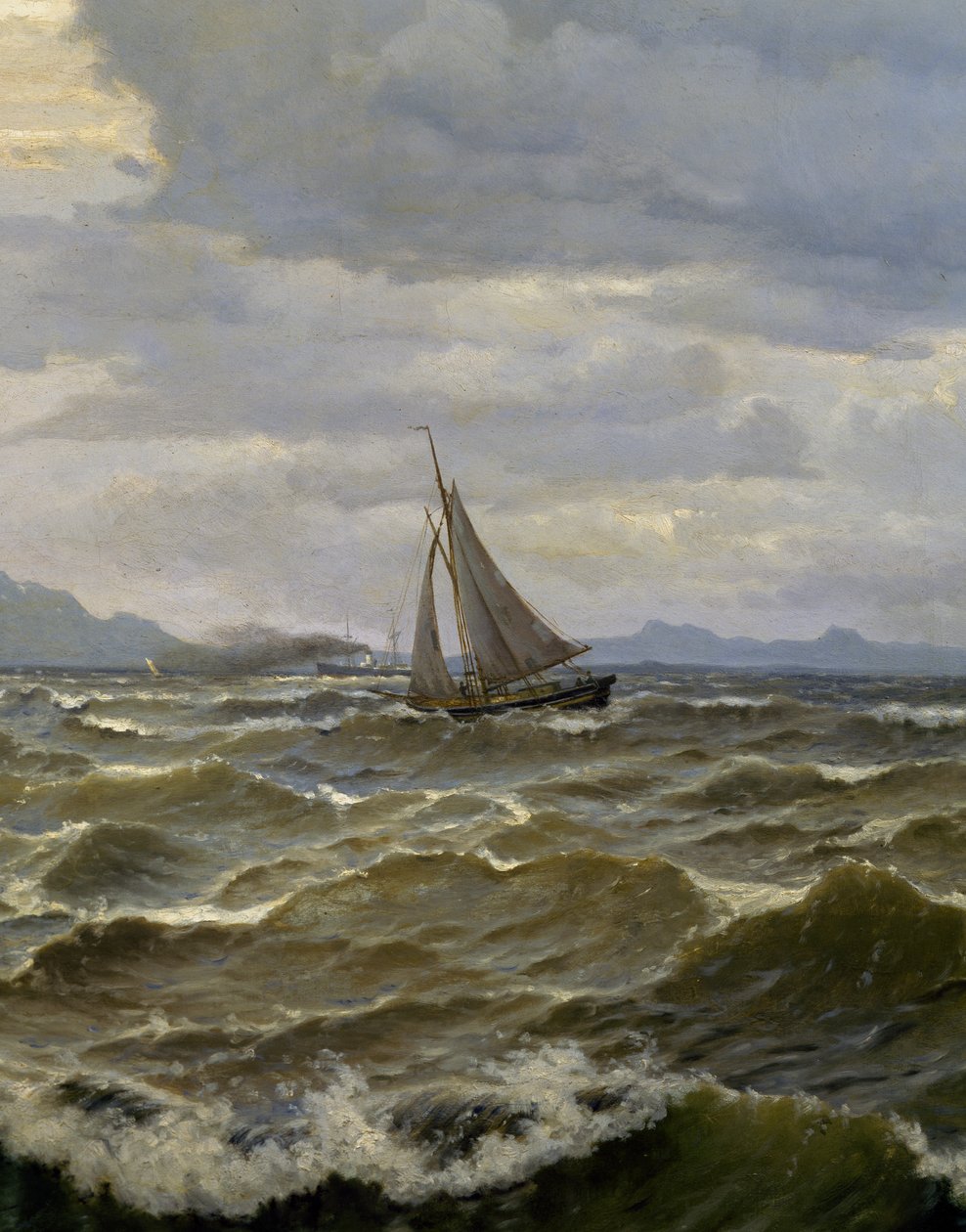 Schiffe auf See von Oscar Kleineh