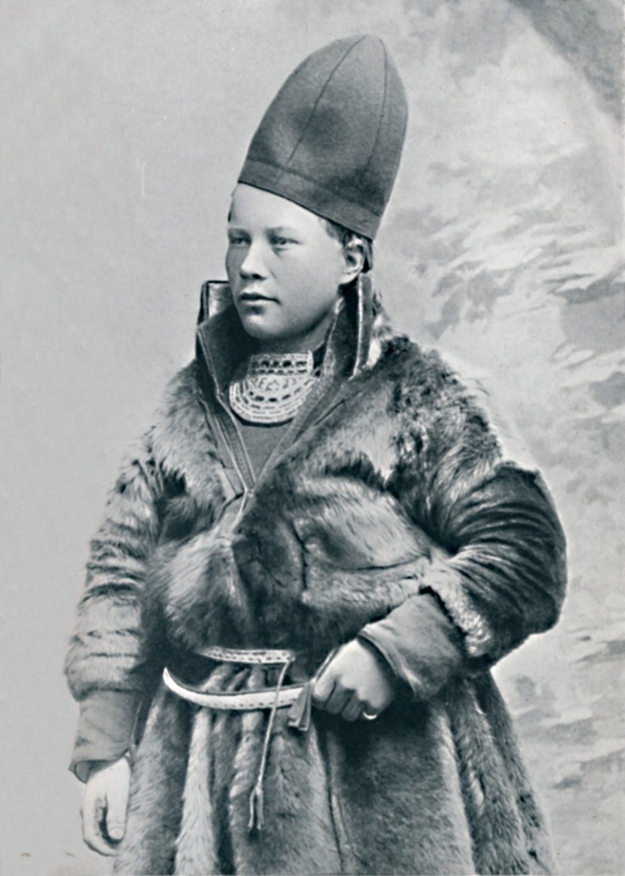 Ein junger Lappländer in Winterkleidung, 1912 von Oscar Olsson