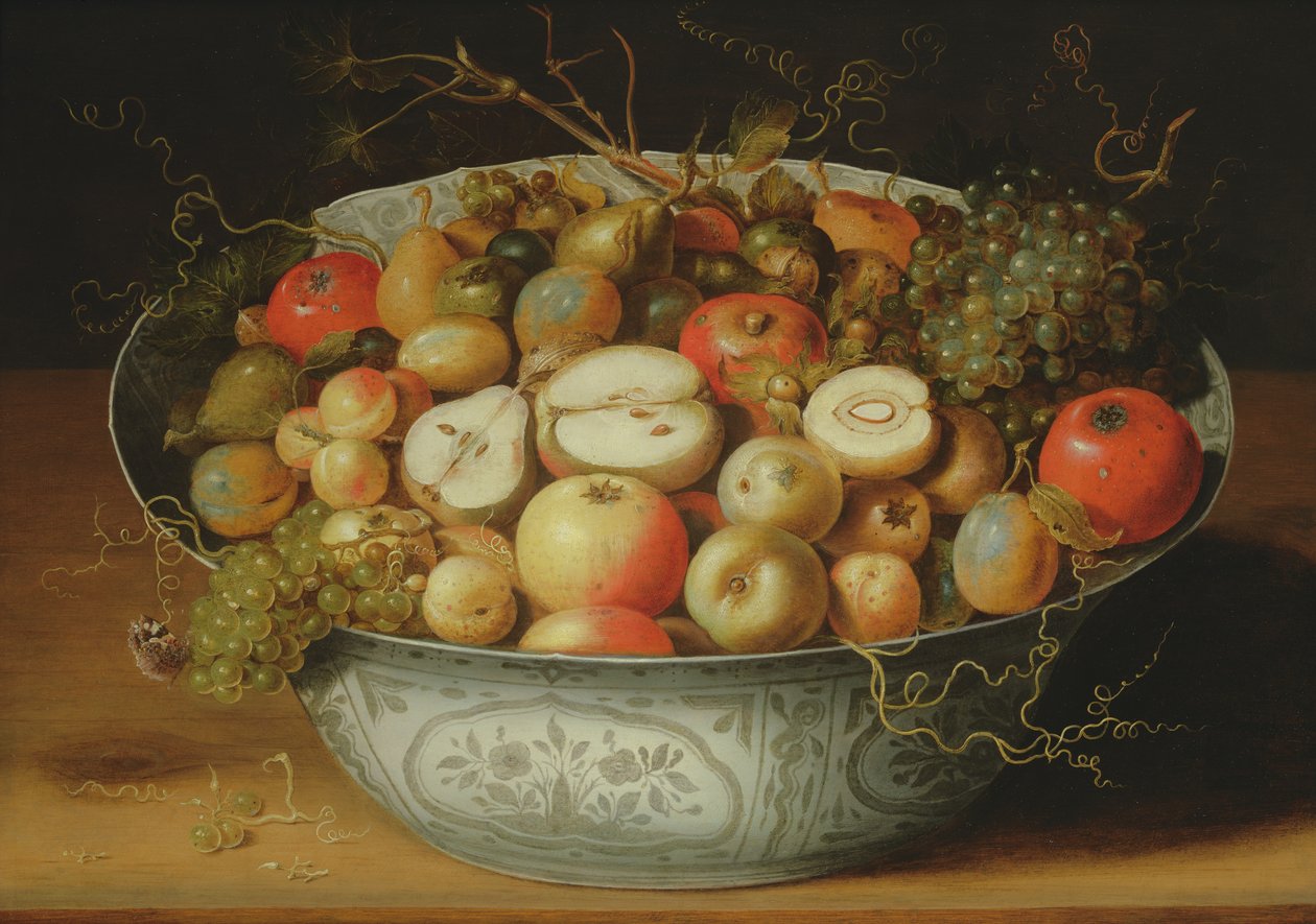 Stillleben mit Früchten in einer Porzellanschale von Osias the Elder Beert