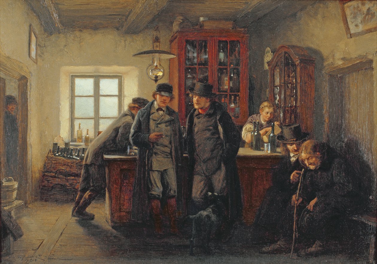 Bauern in der Kneipe von Oskar Hoffmann