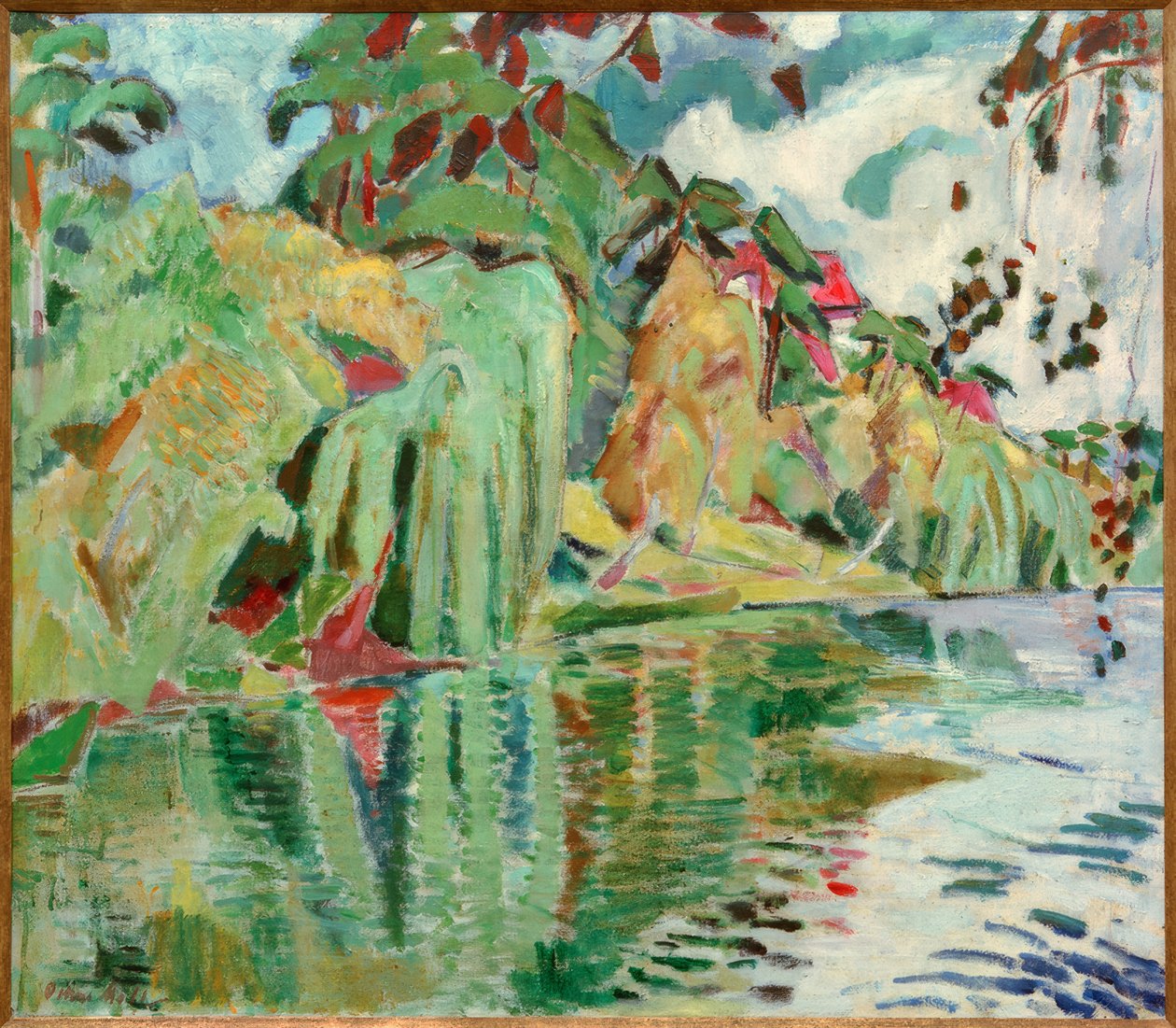 Am Seeufer von Oskar Moll