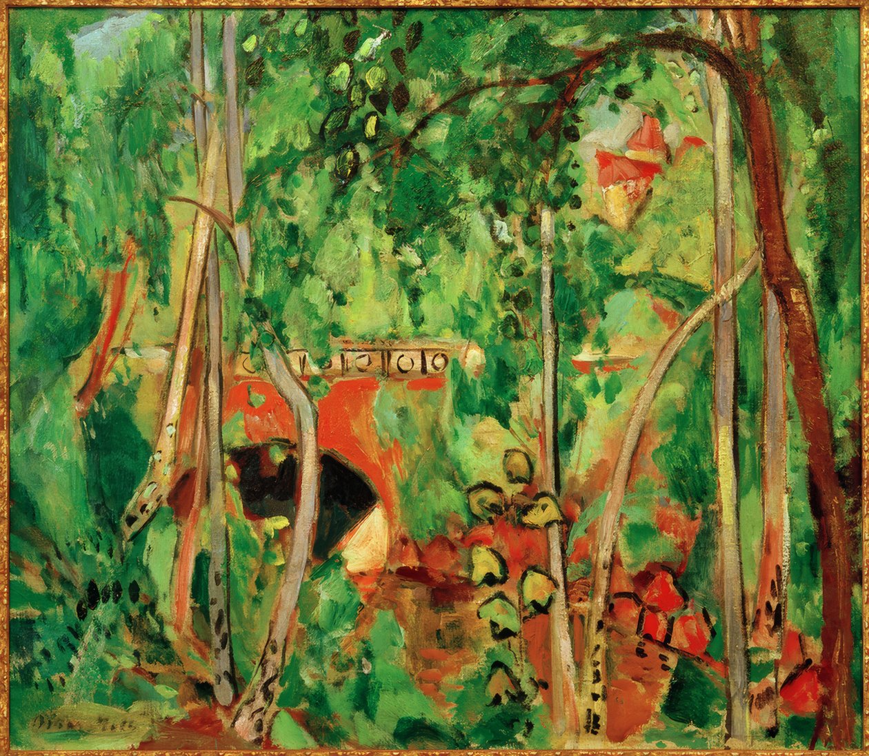 Rote Königsalleebrücke von Oskar Moll