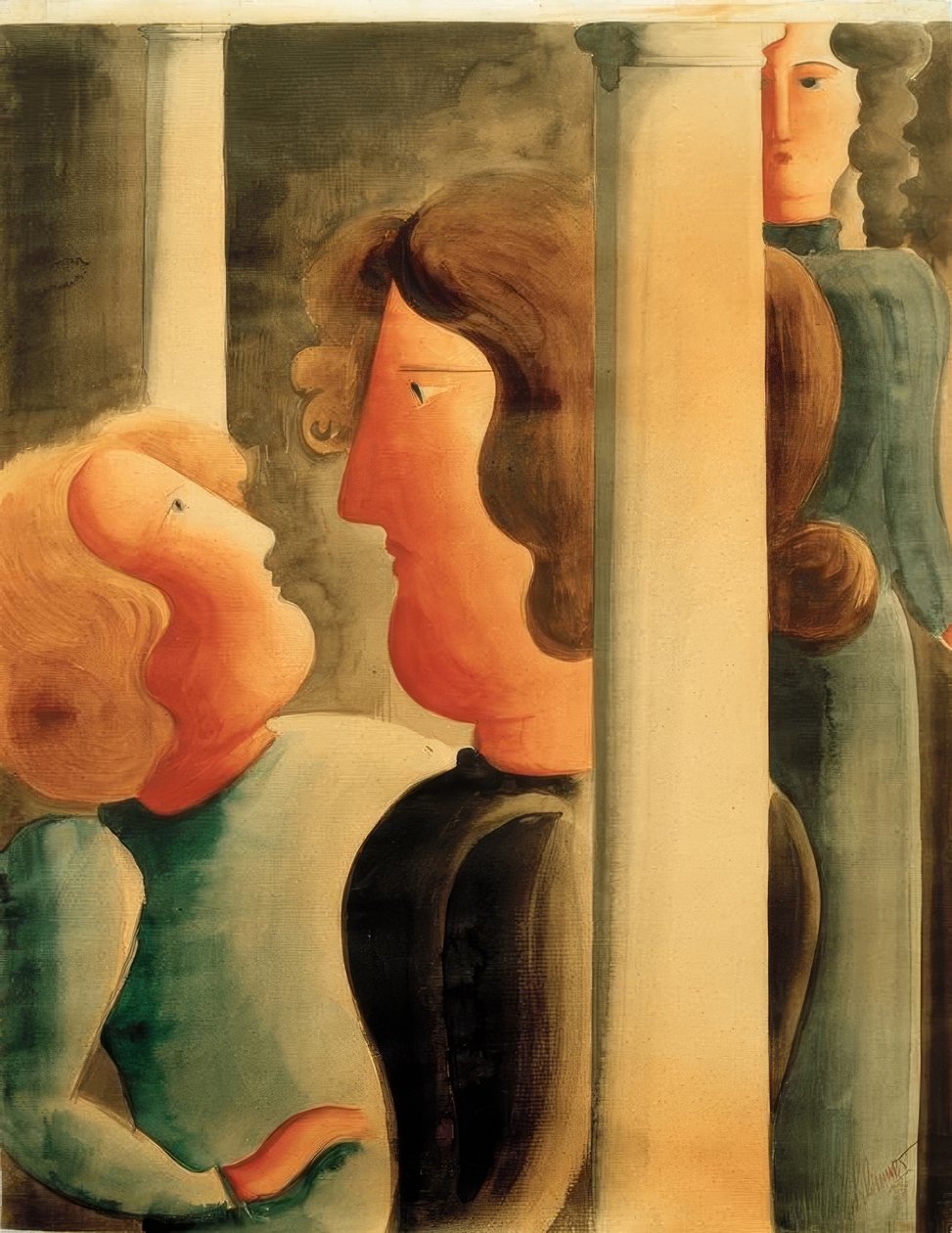 Zwischen Säulen von Oskar Schlemmer