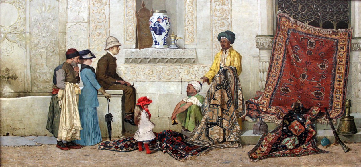 Persischer Teppichhändler auf der Straße von Osman Hamdi Bey