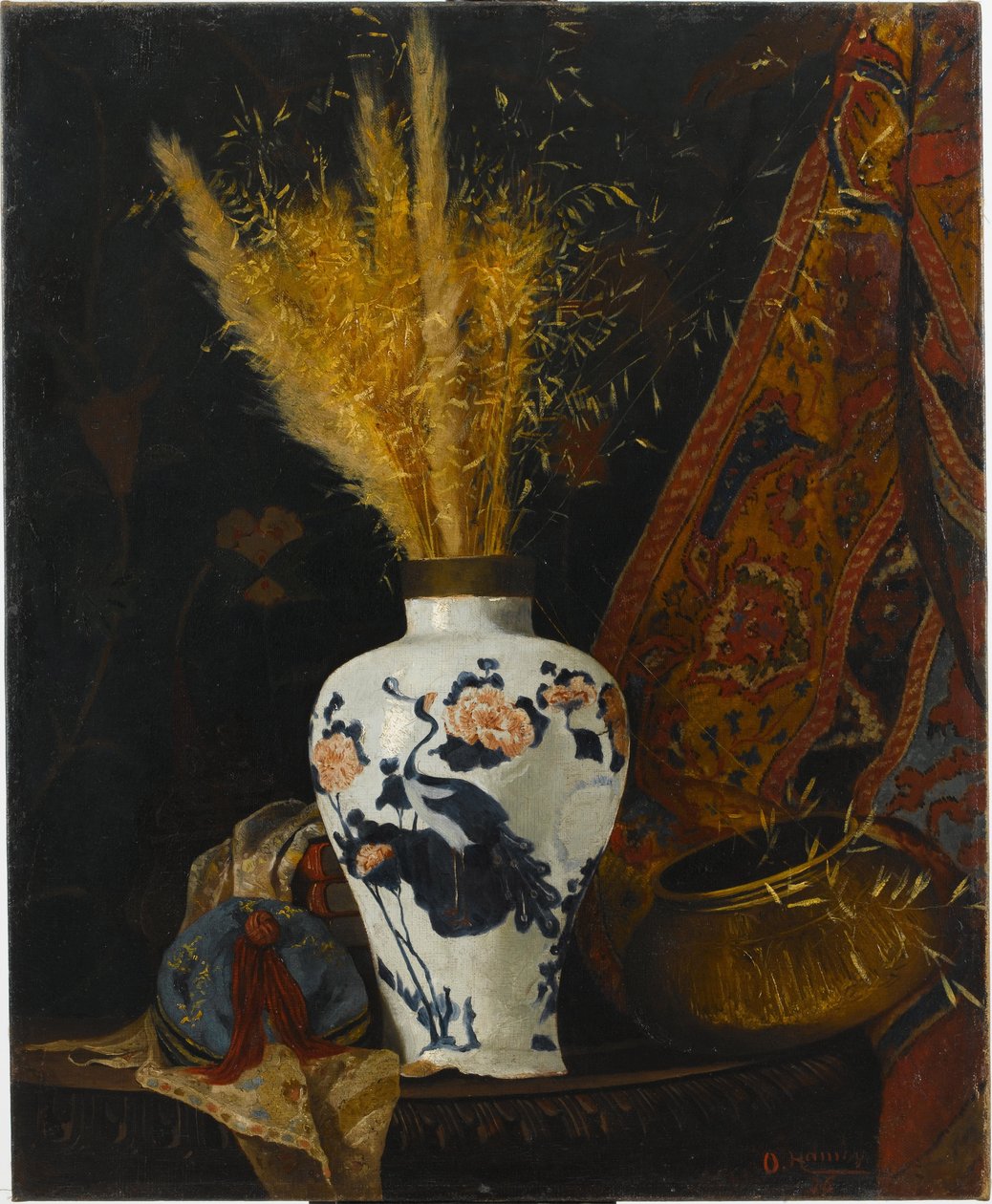 Blumen in einer weißen Vase von Osman Hamdi Bey