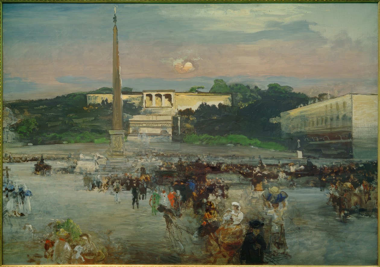 Rom, Piazza del Popolo von Oswald Achenbach