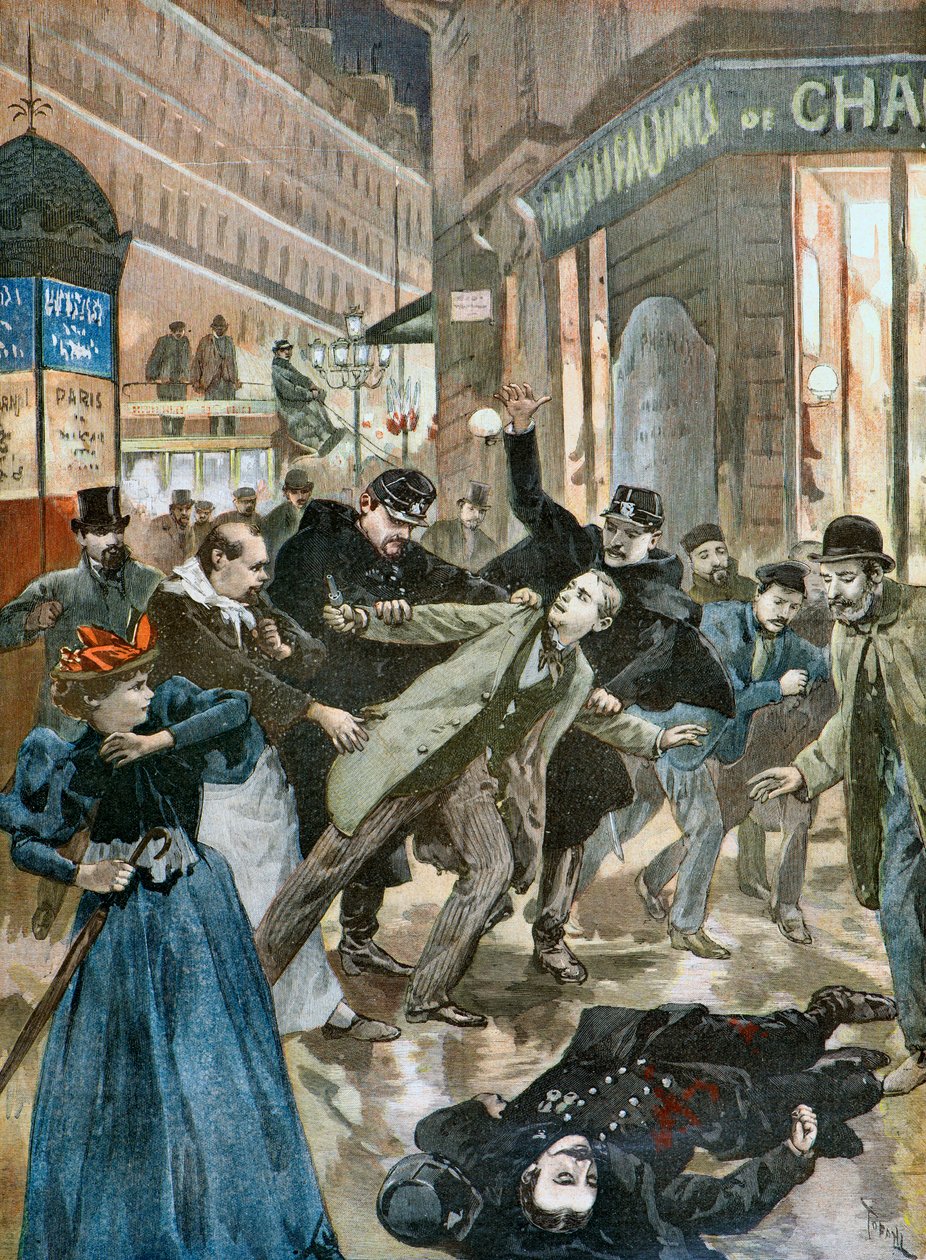 Verhaftung des Anarchisten Emile Henry von Oswaldo Tofani