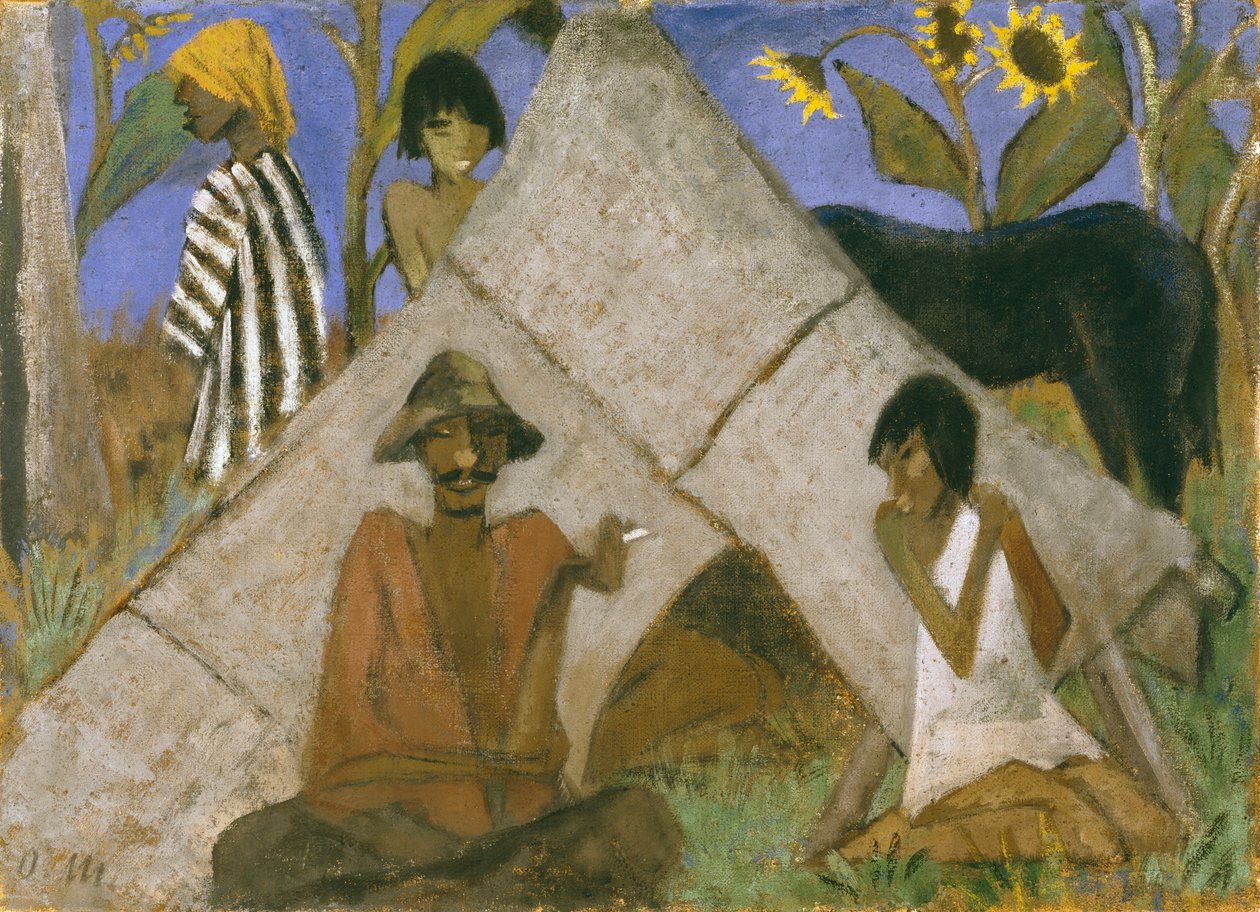 Zigeunerlager, ca. 1925 von Otto Mueller