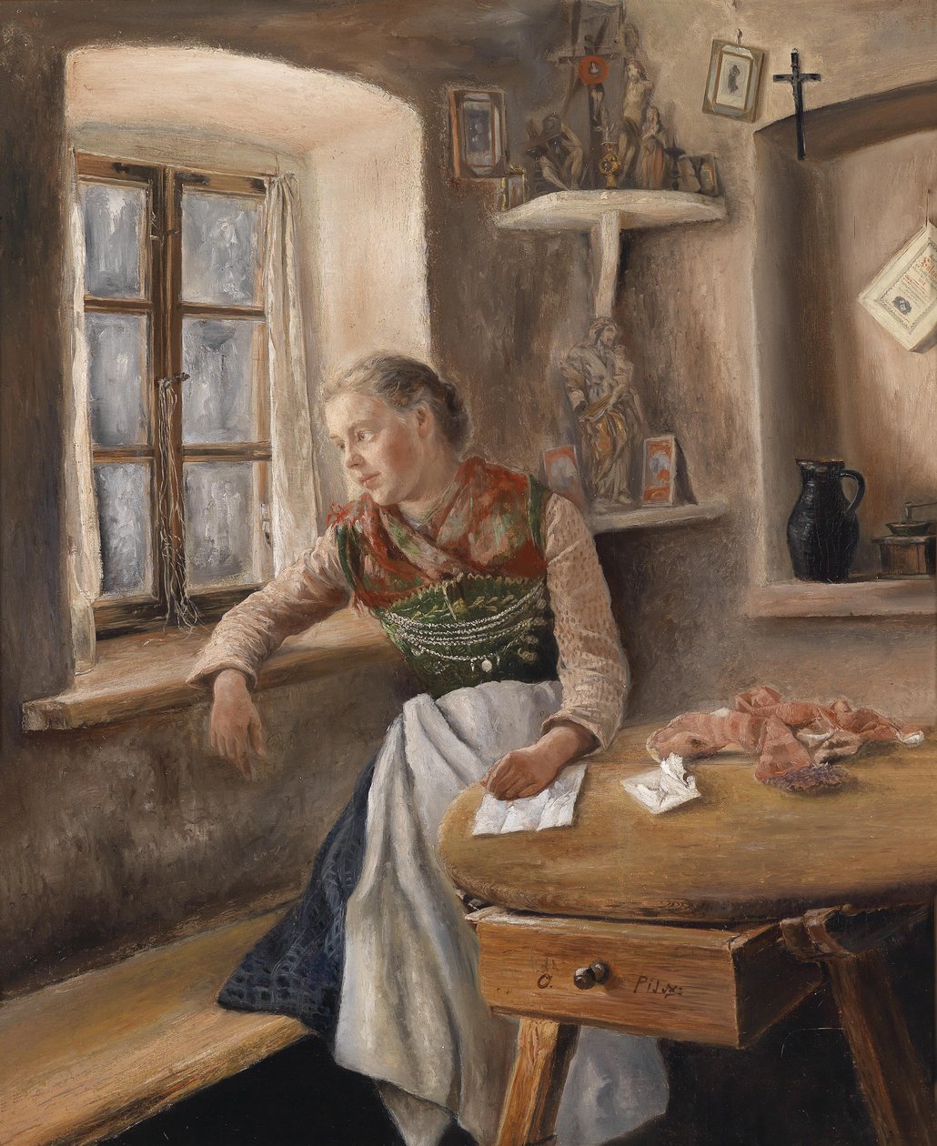 Mädchen am Fenster von Otto Piltz