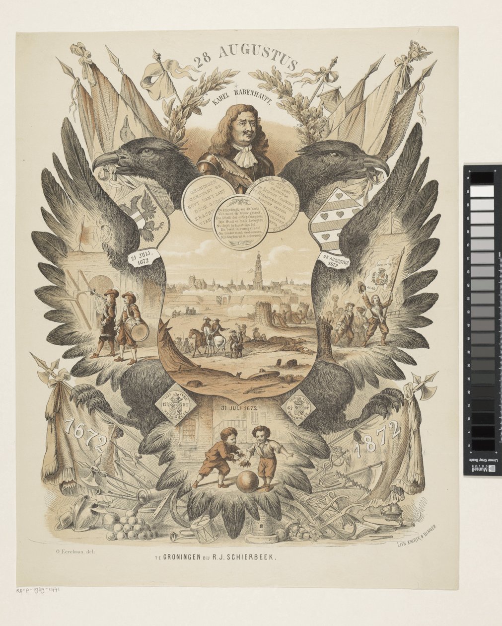 Gedenkdruck von Gronings Ontzet von Otto Eerelman