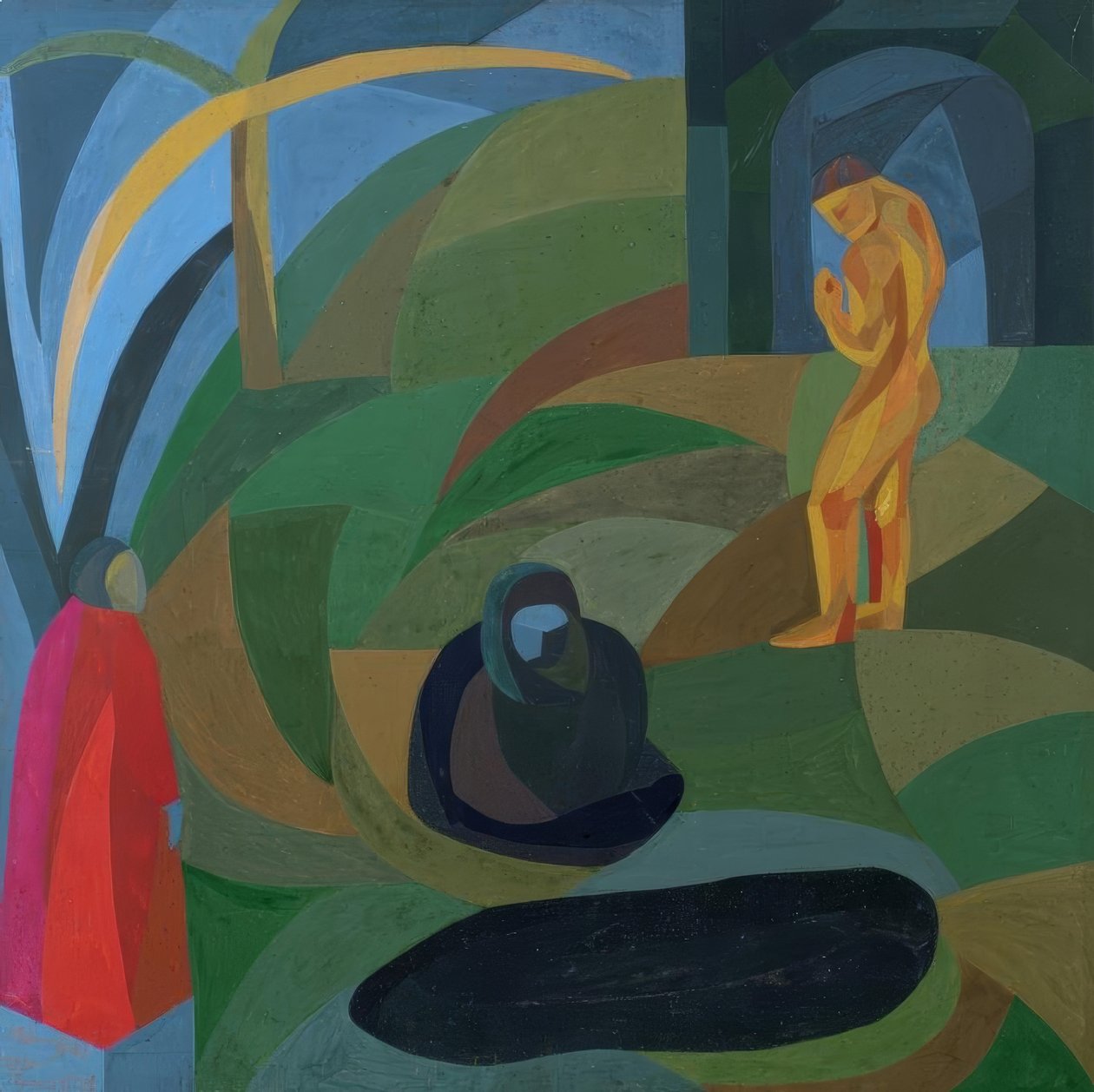 Komposition mit drei Figuren von Otto Freundlich