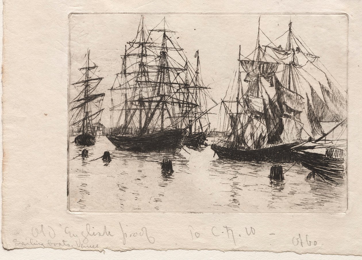 Segelboote, Venedig, 1880 von Otto H. Bacher
