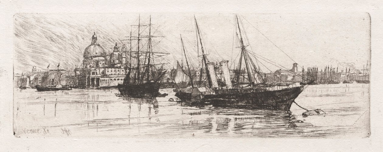 Zwei Boote, Venedig, 1880 von Otto H. Bacher