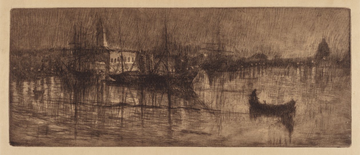 Ein nasser Abend in Venedig von Otto Henry Bacher